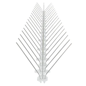 3-Pin 201 304 316 Galvanized Stainless Steel Bird Spikes 50cm UV Resistant PC Base Pigeon Deterrent For Roof Fence Source Factory