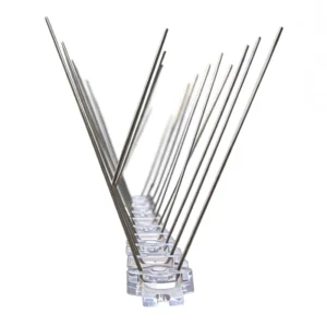 Humane 304 Stainless Steel Bird Spikes Pigeon Spikes with PC Base Swallow Spikes Anti-nesting Bird Spikes for Eaves