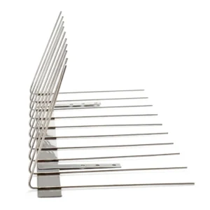 304 Stainless Steel Gutter Bird Spikes - Durable Anti Bird Pigeon Deterrent Spikes for Rain Gutters & Roof Eaves